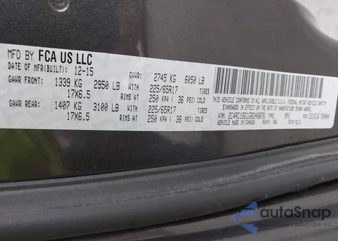 2016 Chrysler Town & Country Touring from USA, damaged, VIN 2C4RC1BG1GR246876